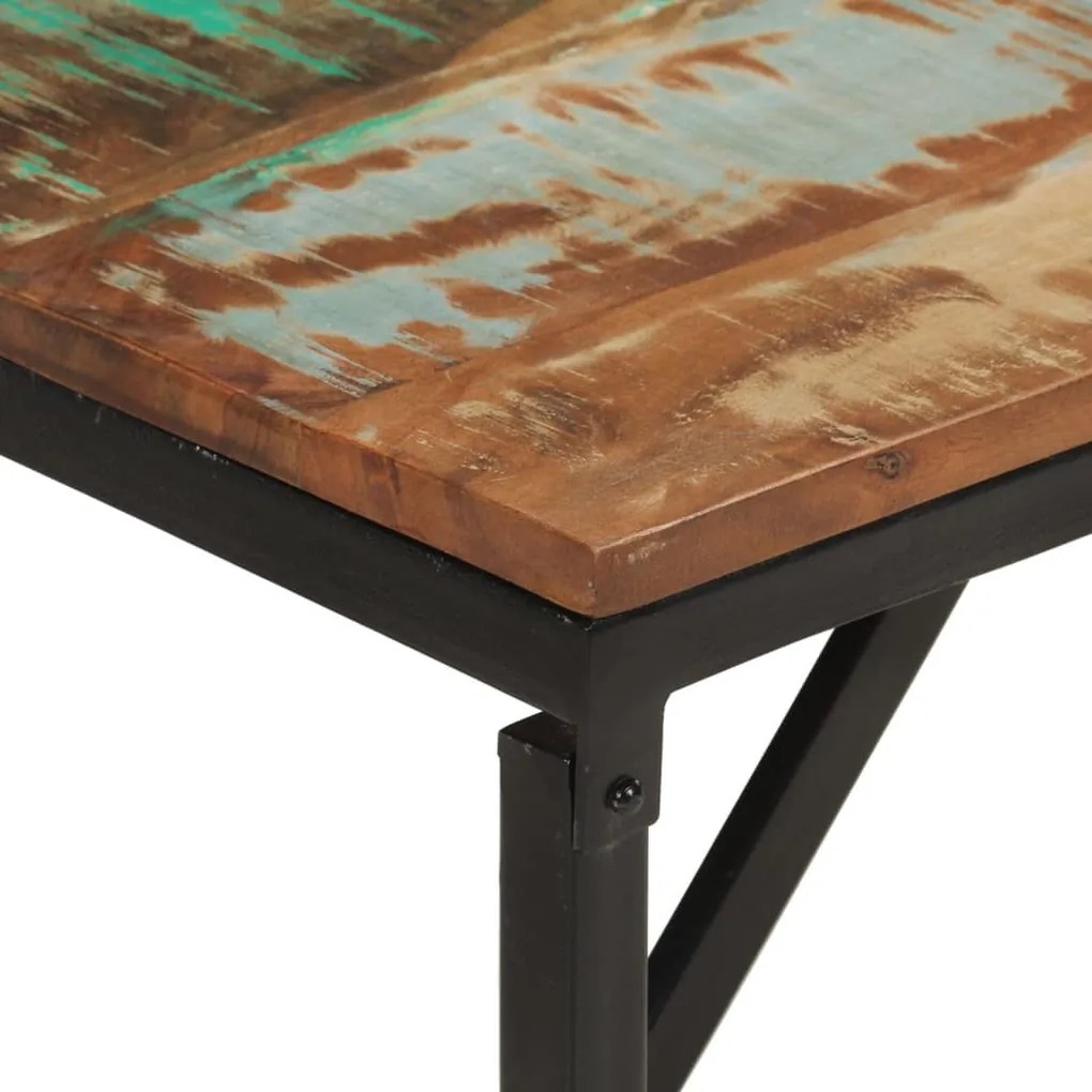 tömör újrahasznosított fa pad 160 x 35 x 46 cm