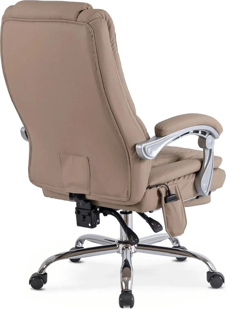 Forgószék masszírozó funkcióval, fűthető funkcióval, bézs színben. GIORGIO