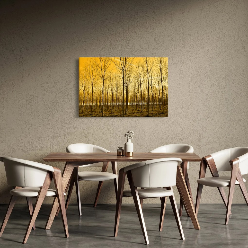 Egy erdő naplementekor képe (90x60 cm)