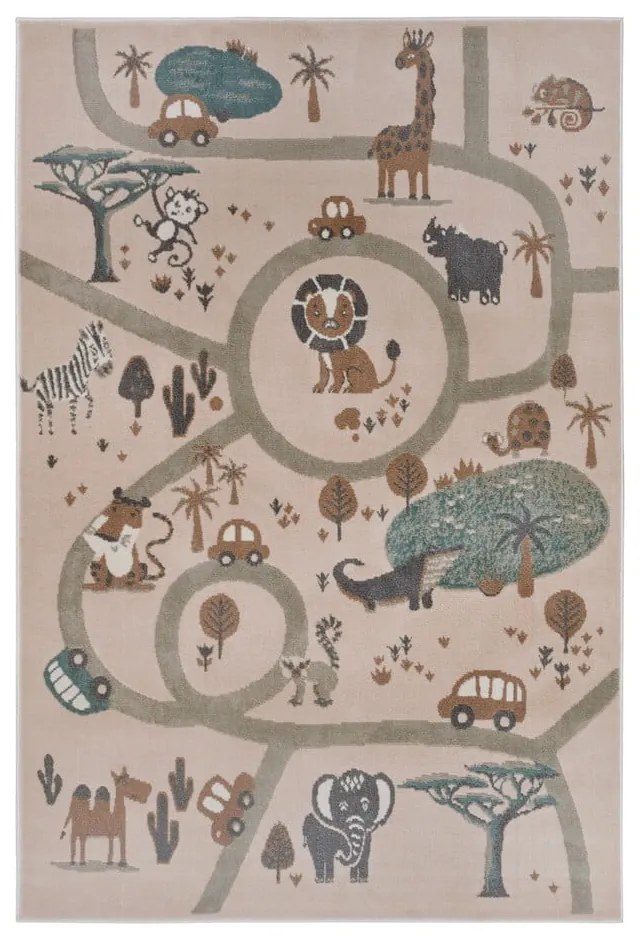 Bézs gyerek szőnyeg 160x235 cm Animal Park – Hanse Home