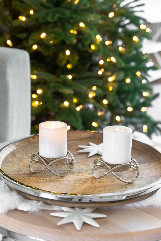 "Bastia" ezüst gyertyatartó, 2 db-os szett - EDZARD