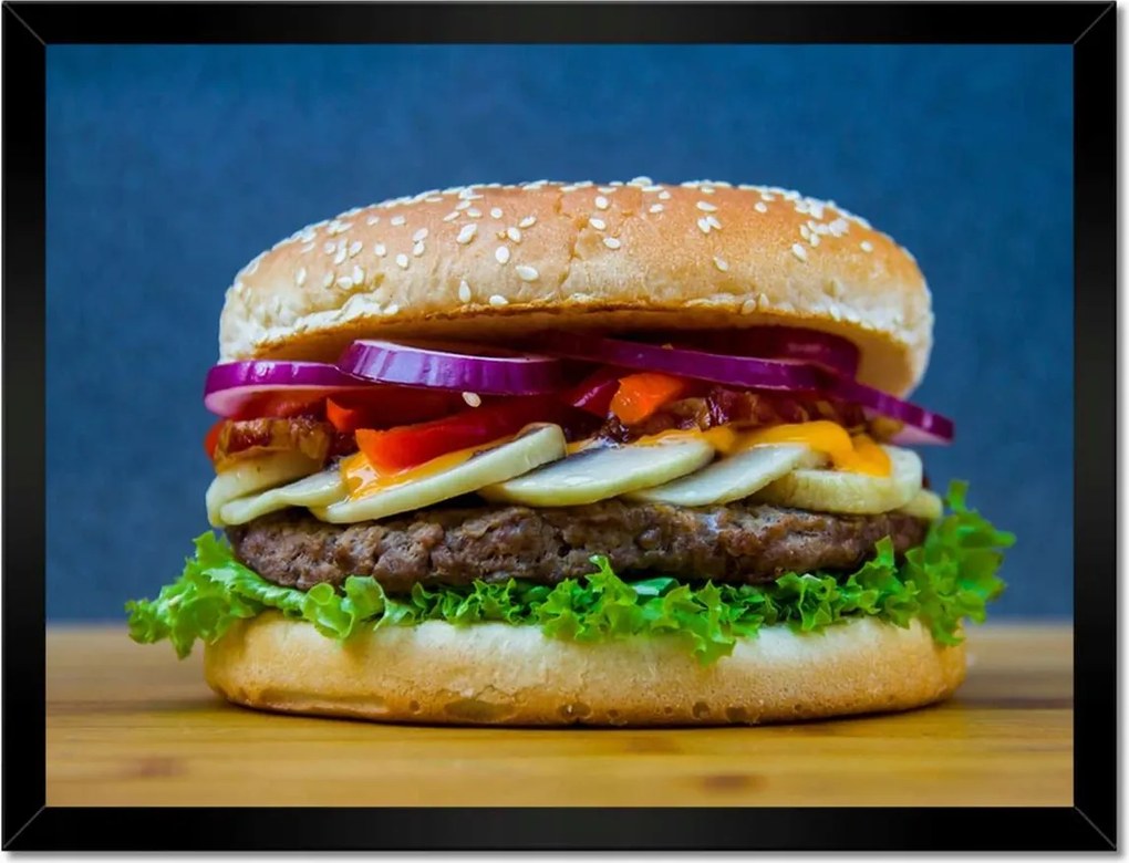 Poszterek keretben 40x30 Hamburger zöldségekkel