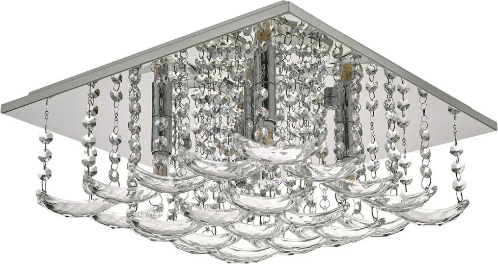 DAR LIGHTING ORE5450 ORELLA Kristály Mennyezeti Lámpa Csiszolt Króm G9 IP20