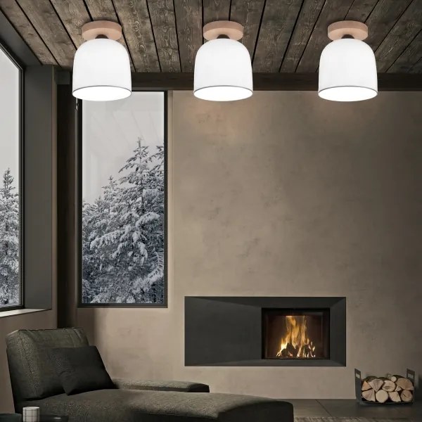 Kolarz A1352.11.Gr - Felületre szerelhető csillár NONNA 1xE27/60W/230V tölgy/fehér/szürke