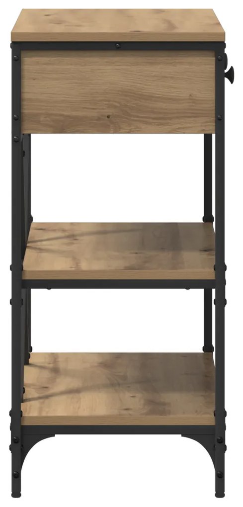 Konzol Asztal Kézműves tölgy 75x34,5x75 cm Mérnökfa