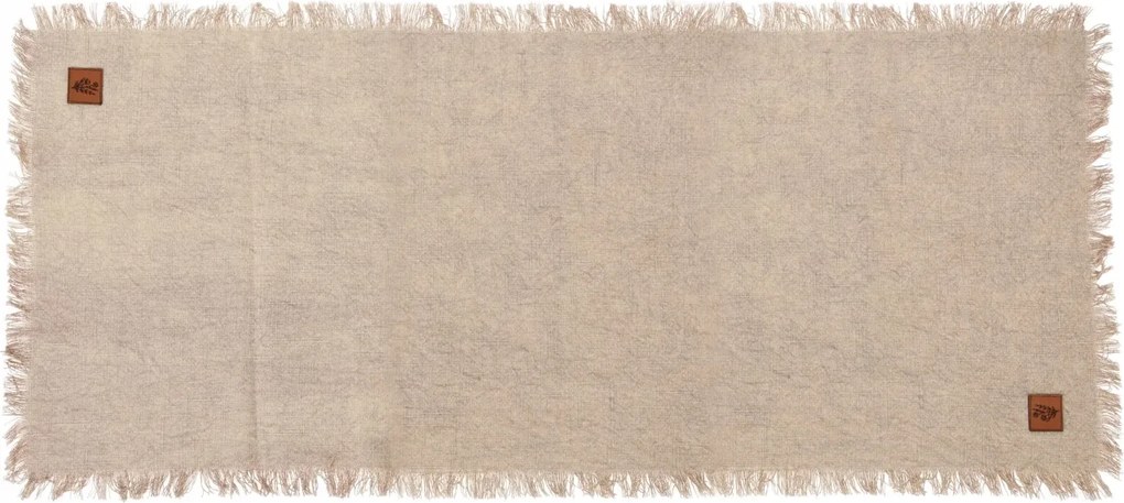 Éles pamut terítő/futófelület, 150x40cm, bézs