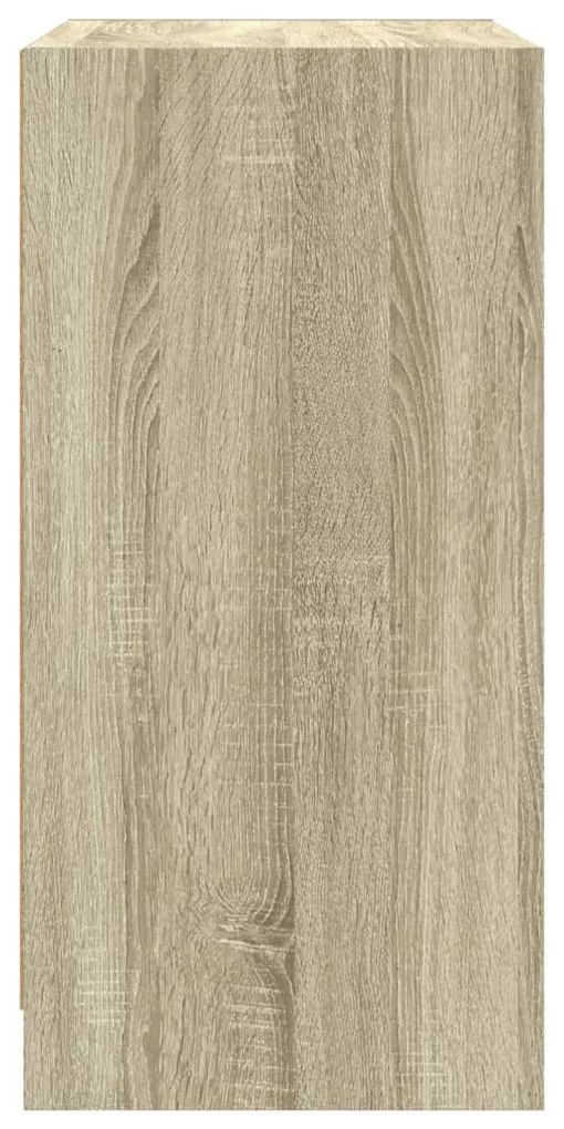 sonoma tölgy színű kisszekrény üvegajtókkal 68 x 37 x 75,5 cm