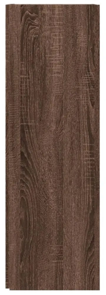 barna tölgy színű szerelt fa sarokszekrény 33 x 33 x 100 cm