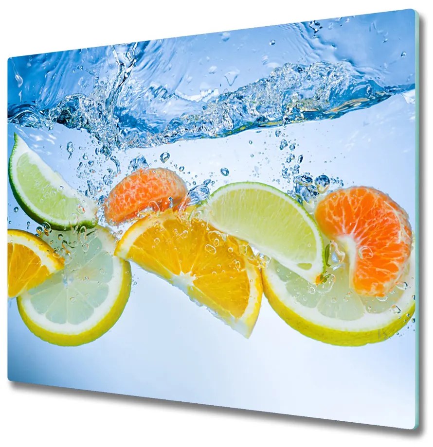 Üveg vágódeszka Citrus víz alatt 60x52 cm