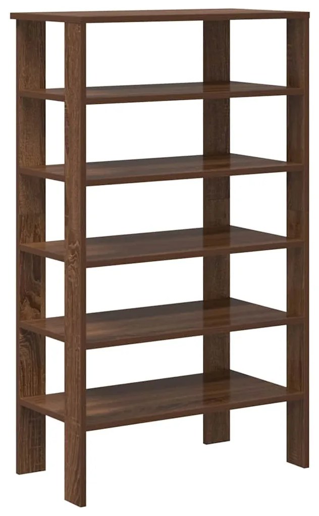 barna tölgy színű szerelt fa cipőtartó 61x32x105 cm