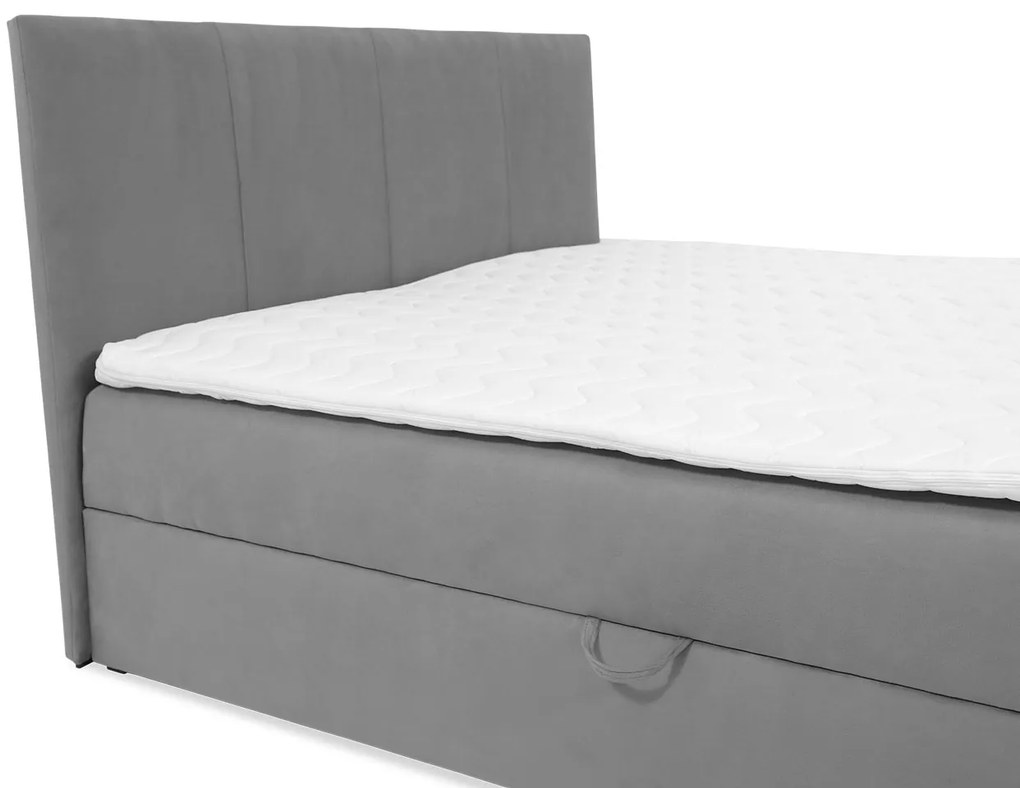 Franciaágy 160 cm Gunzy (szürke) (ágyráccsal és matraccal) (tárolóhellyel). 1104230