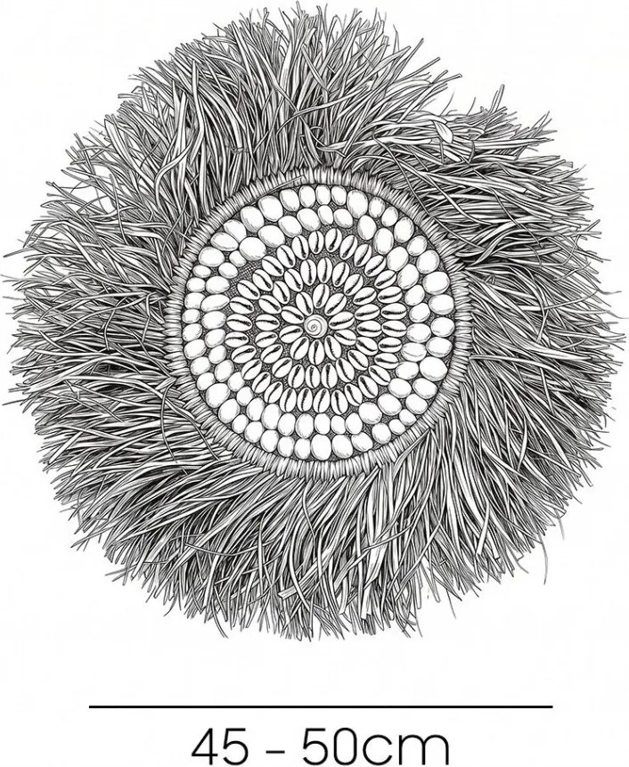 Raffia faldekoráció DB0005