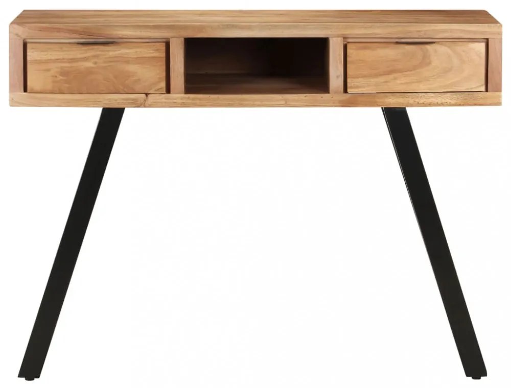 természetes szélű tömör akácfa íróasztal 107x45x79 cm