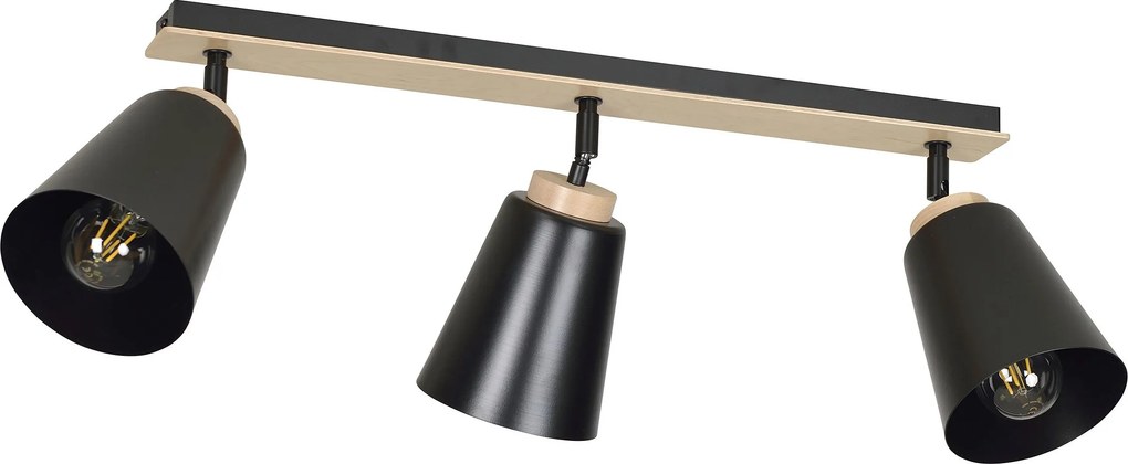 Emibig modern skandináv spot lámpa atlas fekete emi725/3