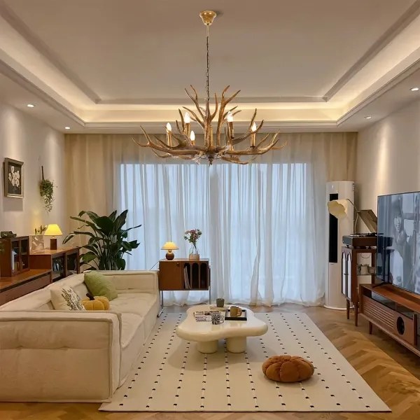 Brilagi - Láncos csillár DEER 6xE14/10W/230V Ø 102 cm