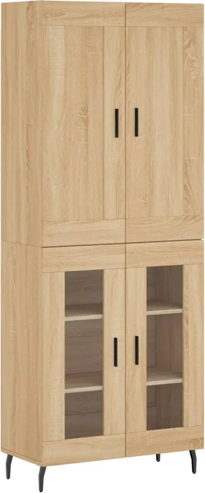vidaXL sonoma tölgy szerelt fa magasszekrény 69,5 x 34 x 180 cm