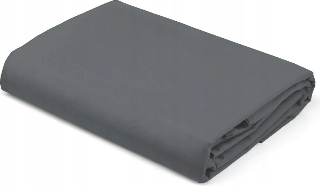 Szatén gumis lepedő 180x200 szürke sötét egyszínű Pure