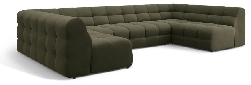 Zöld sarokkanapé (U alakú) Kendal – Micadoni