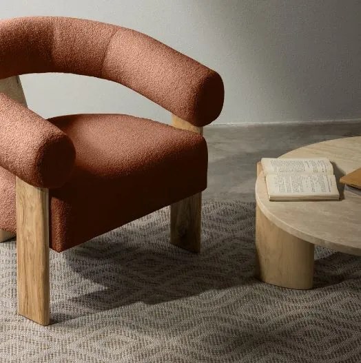 Barna design fotel KOKEI, tölgy