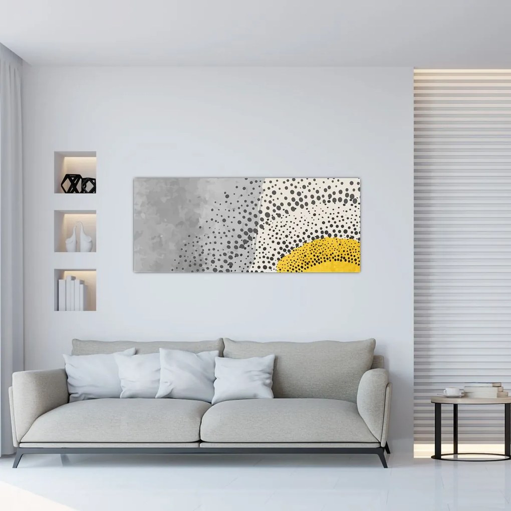 Kép - N⁰3 strand absztrakt festménye (120x50 cm)