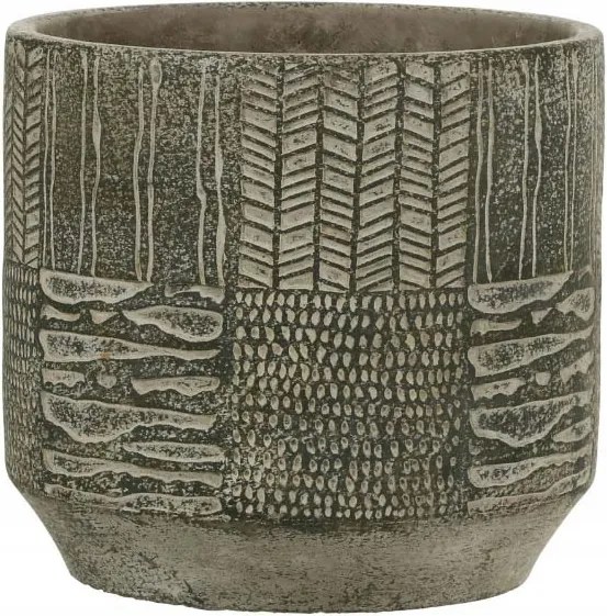 Beton takaróponyva 17 cm zöld virágtartó