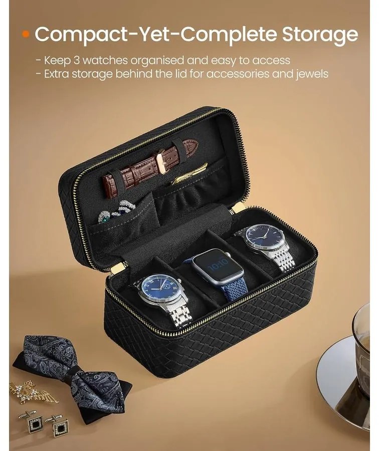 SONGMICS HOME utazó óratartó doboz, 3 órához