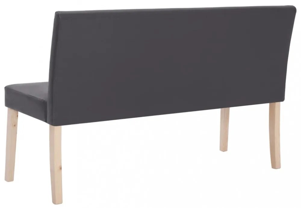 szürke műbőr pad 139,5 cm