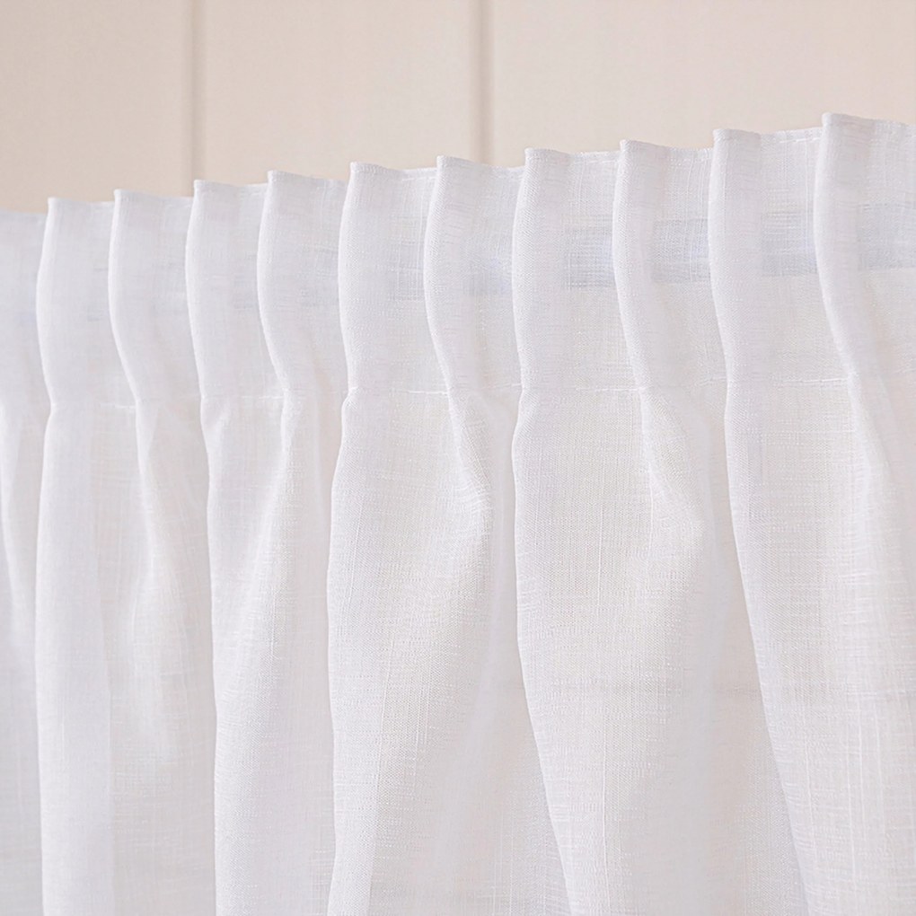 Nala Szalagra kész függöny, szélesség 200cm x magasság 250cm, fehér szín