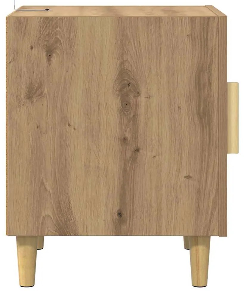 vidaXL Éjjeliszekrény 2 pcs Artisan tölgy 40 x 40 x 50 cm Faanyag