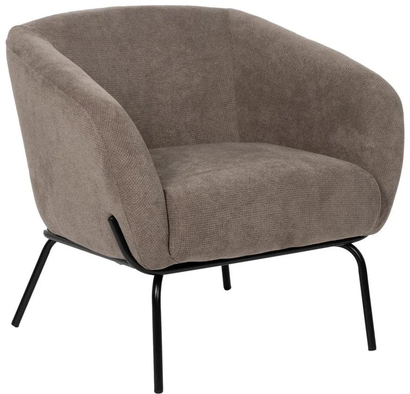 Szürkésbarna zsenília fotel Classic – Ixia