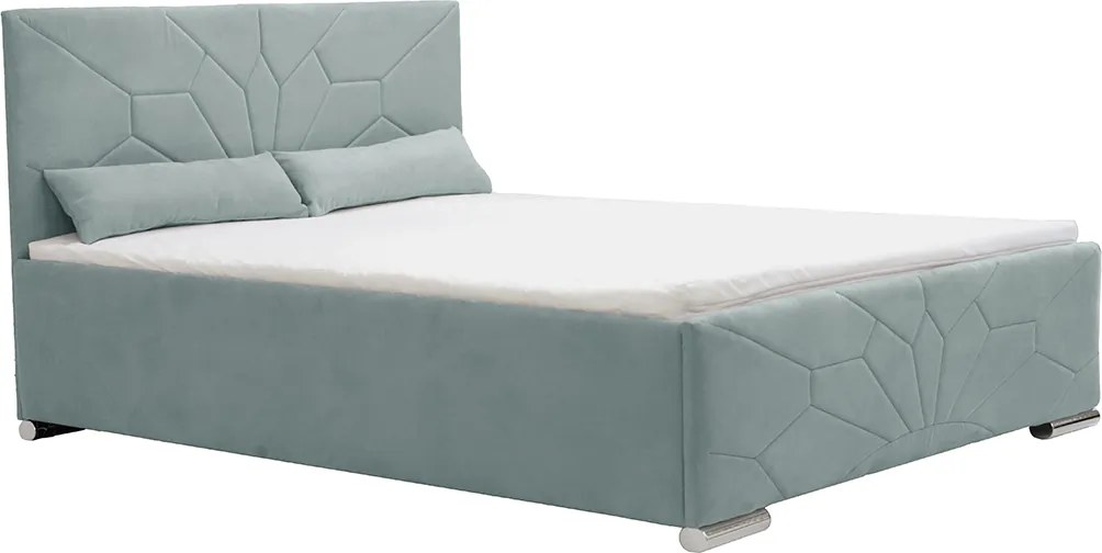 Kárpitozott ágy tárolóval SORO 160x200 cm Bézs