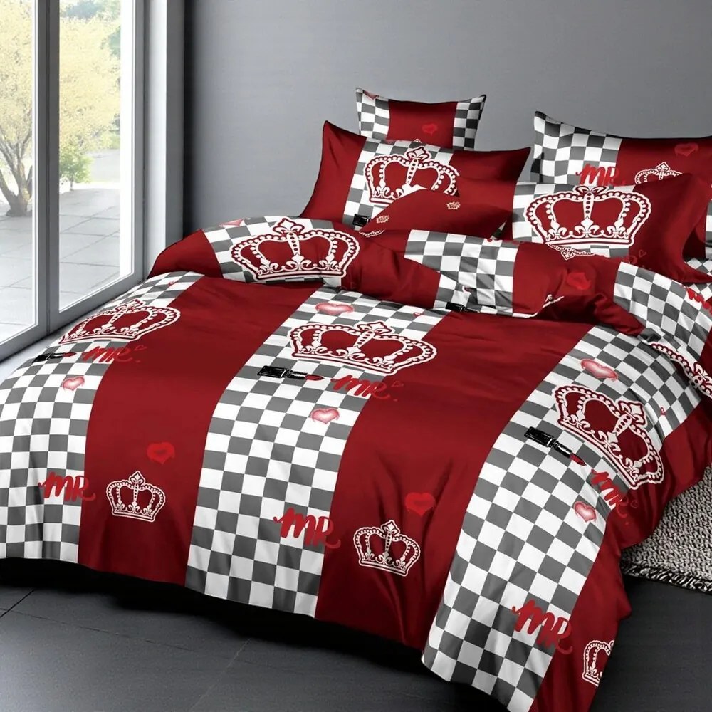 Ágynemű CROWN BURGUNDY 7 részes 140X200 cm