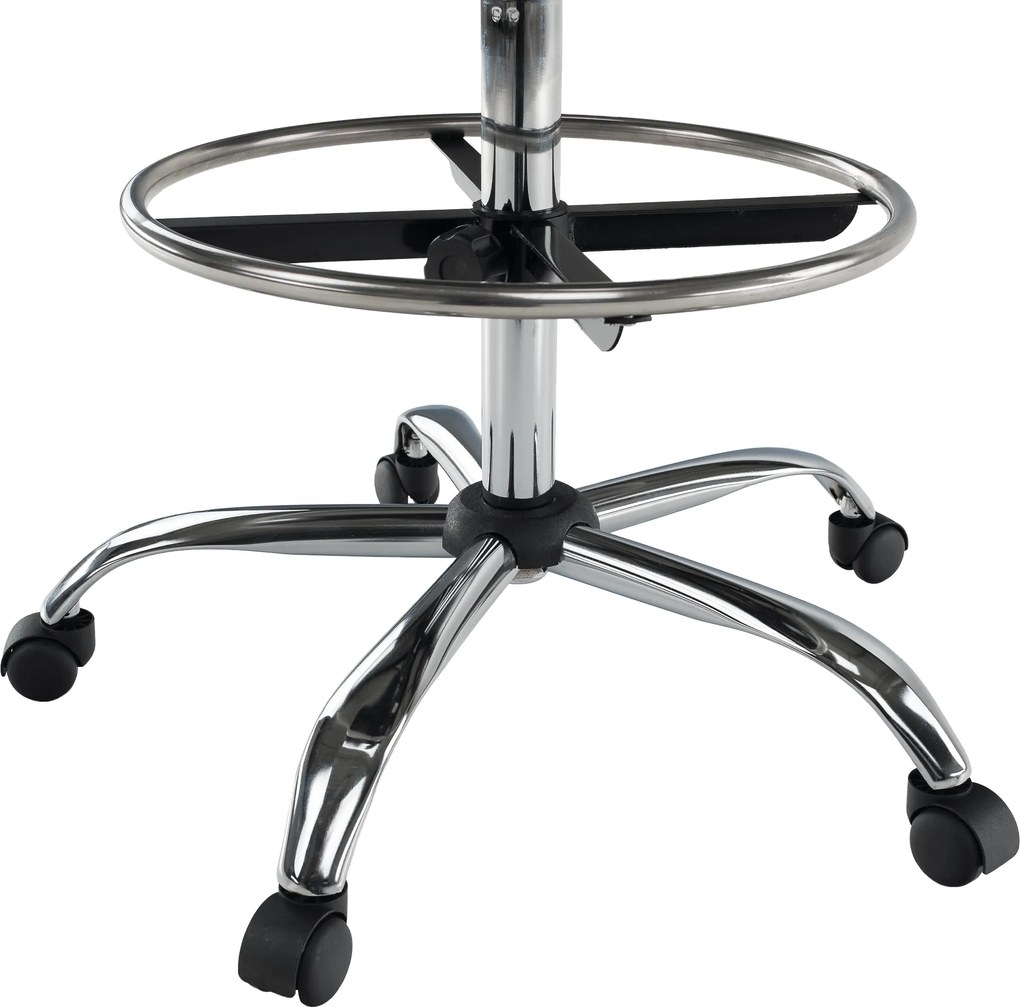 Magasított munkaszék, barna/fekete, TAMBER