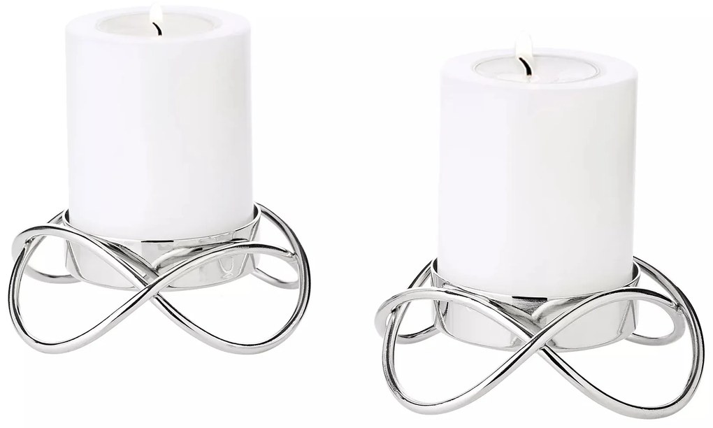 "Bastia" ezüst gyertyatartó, 2 db-os szett - EDZARD