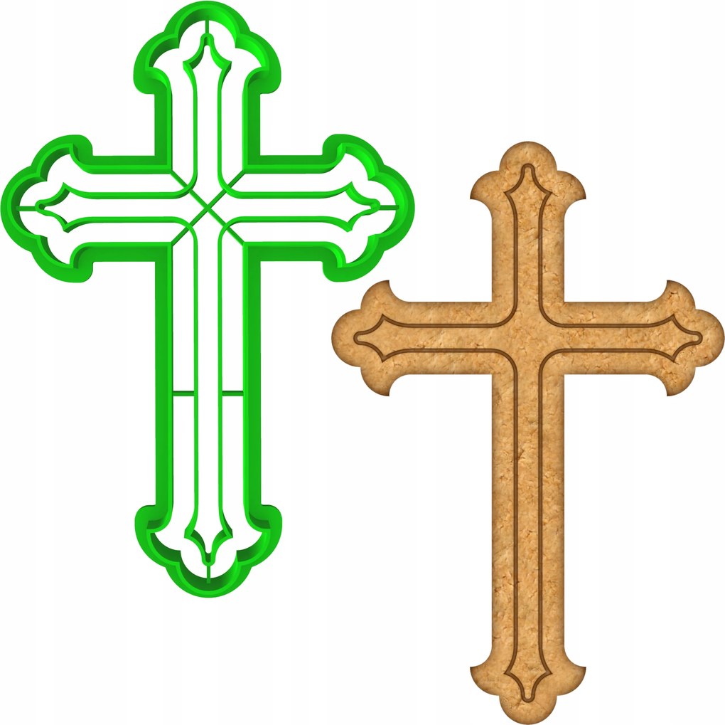 Húsvéti Mézeskalács Forma Húsvéti Áldozás kereszt 12cm