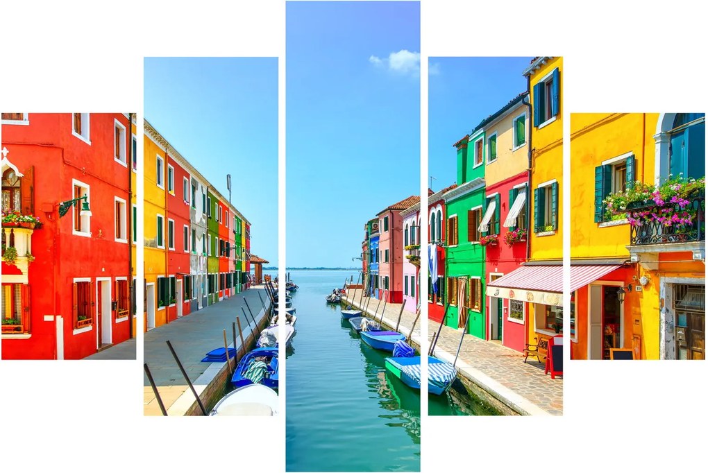 Kép - Burano sziget, Velence, Olaszország (150x105 cm)