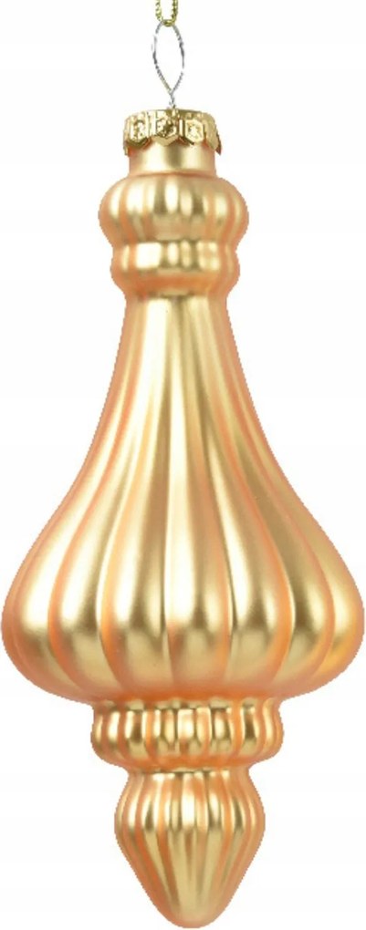 Arany üveggömb elegáns karácsonyfadísz 15cm