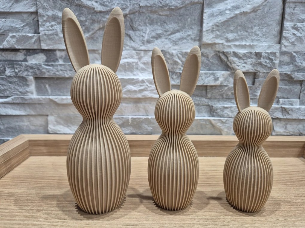 Húsvéti nyuszik 3 db különböző méretben 13 15 18 cm húsvéti dekoráció