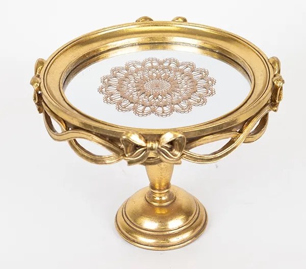 Dekoratív tálca átm. 25,5 cm arany