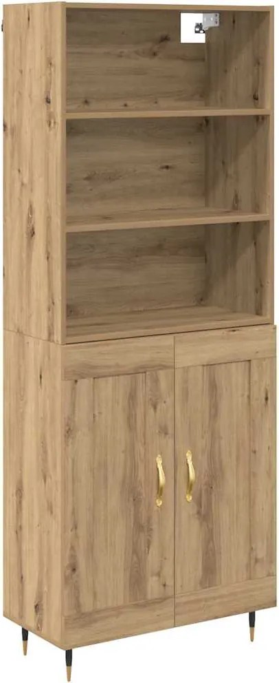 vidaXL Magasfiú Artisan tölgy 69,5 x 34 x 180 cm Faanyag