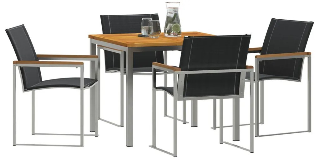 Kertiétkezőkészlet 5 pcs Tömör Teakfa