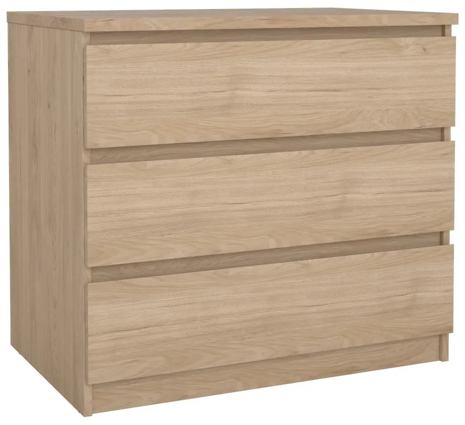Natúr színű komód tölgyfa dekorral 77x70x50 cm Naia – Tvilum