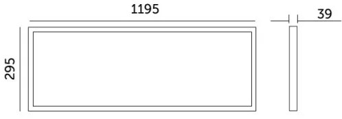 LED Mennyezeti panel BRISBANE LED/36W/230V 4000K 29,5x119 cm fekete