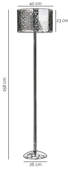 ONLI - Állólámpa BRUCE 1xE27/15W/230V matt króm