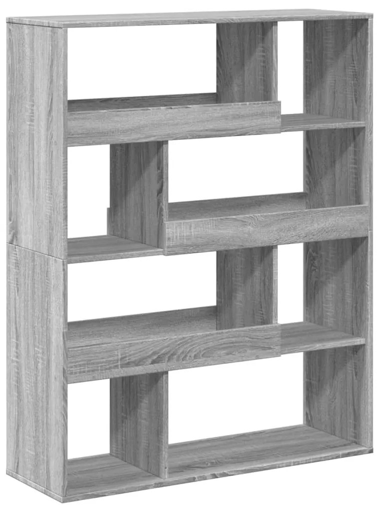 szürke sonoma színű szerelt fa térelválasztó 100x33x125,5 cm