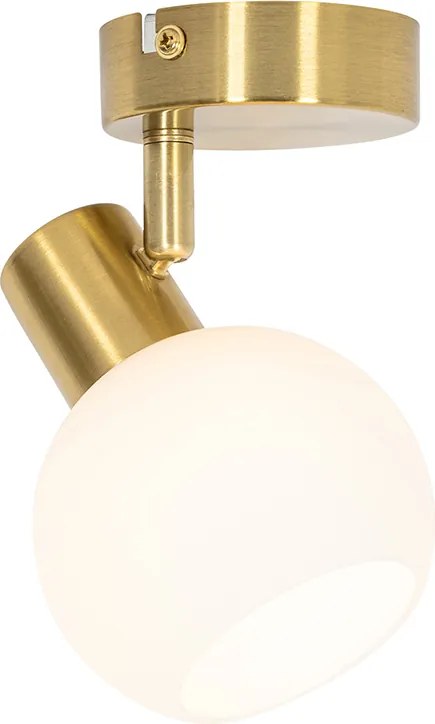 Art Deco spotlámpa arany színben opál üveggel állítható - Anouk