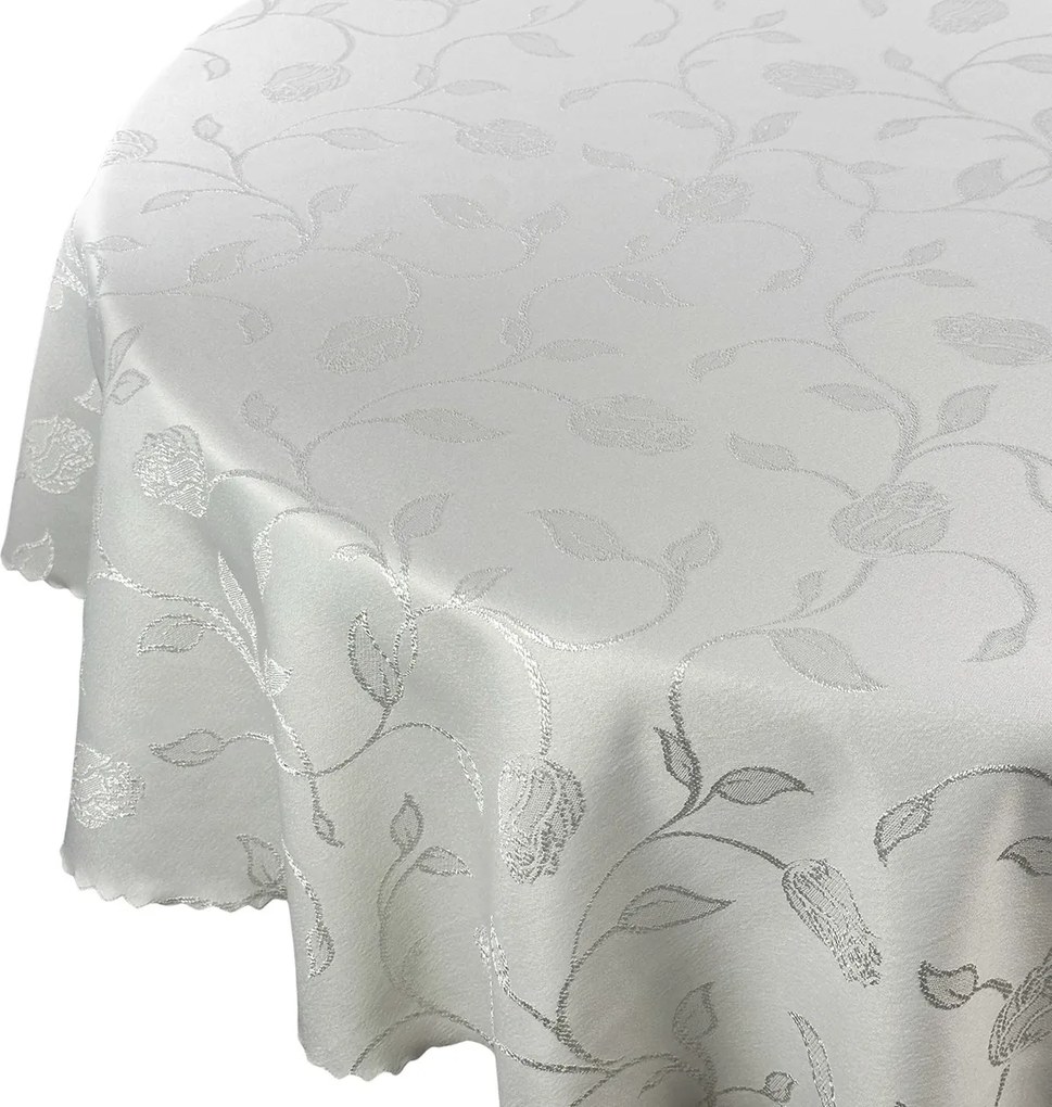 Abrosz Foltálló Fehér Virágok Kör átmérő 120 cm