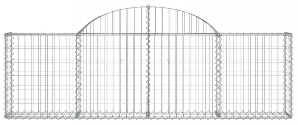 3 db íves horganyzott vas gabion kosár 200x30x60/80 cm