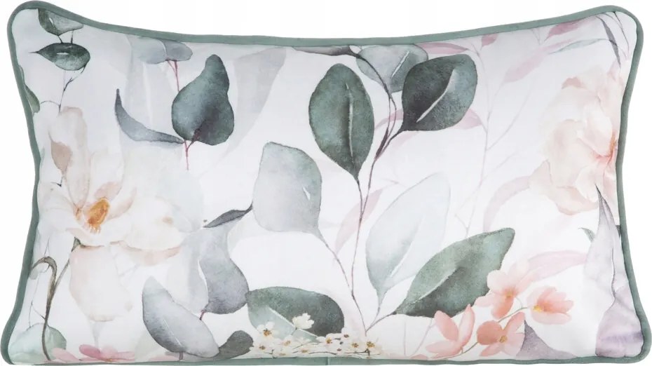 Dekoratív párnahuzat Juliet töltettel 45x30 Eurofirany fehér zöld