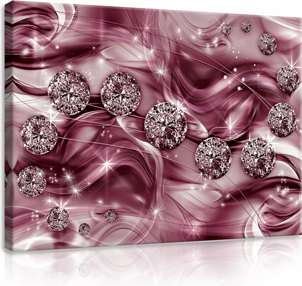 Vászonkép Gyémántok Lila Modern Vászon Fal Hálószoba Nappali 100x70
